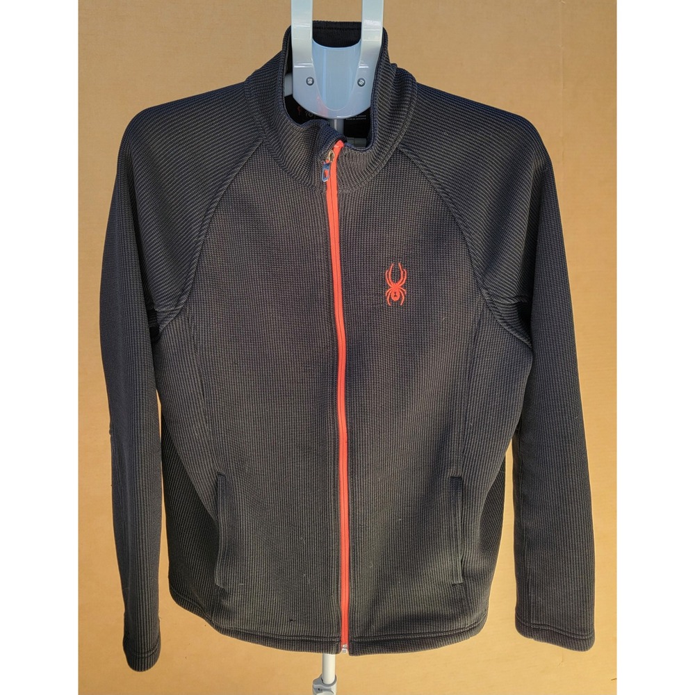 Spyder Men's Constant Full-Zip Stryke Jacket Mid Weight Style Black & Red Large